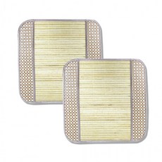 1+1 2P 여름 대나무방석 45cmX45cm 시원한 차량용 냉감 쿨 의자 거실 소파 방석, 대나무방석(그린) 2장