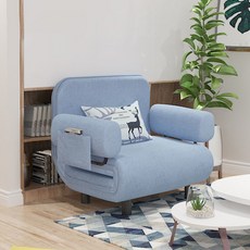 Tixpra 다용도 소파 베드 겸용 소형 슬립 소파 간이 거실 사무실 접이식 침대, 블루80*190