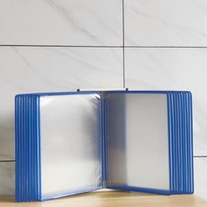 A4 파일 회전 스탠드 10페이지 벽걸이 플립폴더 표준작업지도서 5페이지 전시대 사무작업장 생산자료집 밀크티집 다페이지 프로세스 조작 루스 리프, 21)A4 세로 20페이지 블루 펀칭 나사