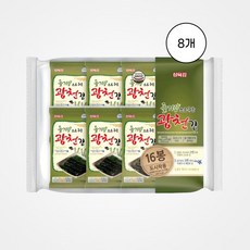 삼육김 들기름으로 구운 광천김 도시락김 16p, 4g, 128개