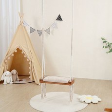 가정용 그네 철봉 그네줄 의자 실내 해먹, 화이트, 1개