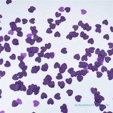 DIY 프로세스 하트 모양 종이 환경 보호 꽃 꽃잎 웨딩 파티 장식 흩어진 색종이 1500 개/팩, Heart Paper Confetti, HC23 Deep Purple