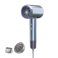 Allilio 초고속 음이온 헤어 드라이기 고출력 2000W 빠른 건조 저소음 경량, 블루