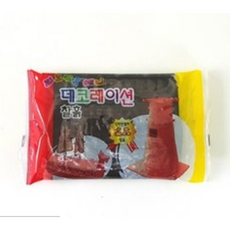 피노키오 데코레이션 찰흙 지점토 낱개 검정, 6개, 검정색