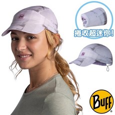 【西班牙 BUFF】粉彩印象》高防曬 折收跑帽 FASTWICK UPF50 登山排汗帽 棒球帽 BF133830, 1個