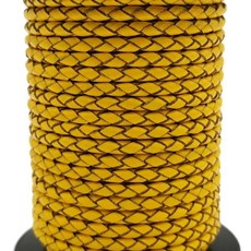 가죽 볼로 스트랩 쥬얼리 제작 라운드 호손 브레이드 코드 어두운 레드, 12. yellow