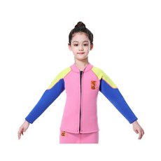 兒童加厚潛水服 2.5MM 前開拉鏈 保暖 男女童長袖防寒衣 -KW