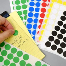 어반블루 원형스티커 301 지름16mm 7매 유치원문구, 청색