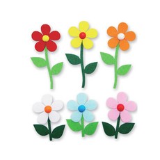 봄환경판 어린이집 펠트 싱그러운 꽃과 나뭇잎 꾸미기, 줄기꽃(중)