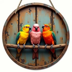 치와와 나무 표지판 보호 빨간 별이 재미있는 경비견 장식, 01 멀티, 02 34x34cm, 1개