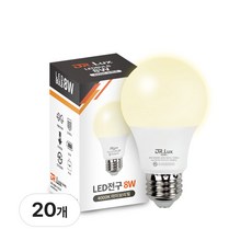 닥터룩스 LED 전구 8W, 주백색, 20개