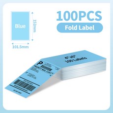 라벨기 라벨 송장 프린터 100 개 Phomemo A6 크기 PM-241BT/D520/246S 운송장 라벨러 용 100x150mm 열 스티커 롤, [04] SLP-4x6-100-B, 1개