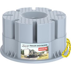 6인치 높이 트레일러 잭 블록 내구성 강한 40 000파운드 RV 캠퍼 안정 여행용 트레일러용 텅 잭 5번째 휠용 가위형 안정기 1팩