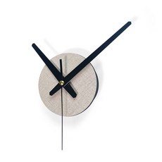 아미공 무소음무브먼트 붙이는시계블랙, 시크베이지