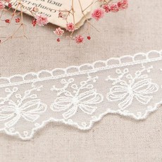 패션스타트 [90cm] 파빌로나 스캘럽 오간자 자수레이스, 1개, 멀티