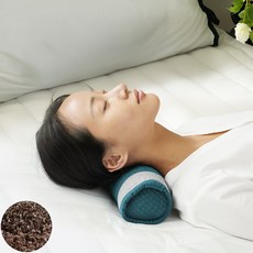 숙면예감 메밀 원통형 누빔베개, 하늘, 1개