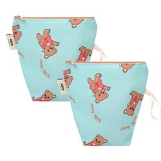 아이주 양치컵파우치 양면 방수 2개입, D 리틀베어2개입