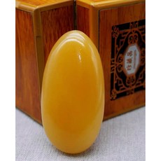 泓潤 天然黃龍玉 原石手把件 招財 新疆金絲玉 觀賞石, 1個, 小號