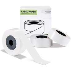 3 롤 라벨 메이커 테이프 14x40mm 프린터 용지 자체 접착 열 HP2 HP3 HP4 HP6와 호환되는 스티커 선물 가정 학교 사무실 혼합 색상, 3 rolls 15x7mm, White
