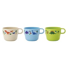 스케이터 스태킹 머그컵 3개입 KS31, 화이트 + 블루 + 그린, 1개
