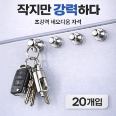 로그엠 초강력 네오디움 냉장고 자석 체스형 칠판 게시판 마그네틱, 20개, 실버
