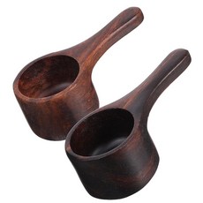 VALICLUD 2피스 나무 커피 스쿱 솔리드 우드 커피 계량 스푼 콩 파우더 차 향신료용, VALICLUD 2피스 나무 커피 스쿱 솔리드 우드 커