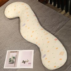 長條抱枕 冰絲涼感 側睡夾腿靠枕, 黃動物