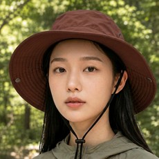 리꼬즈 등산모자 햇빛차단 넓은챙 사파리모자, 브라운 브라운