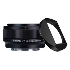 SG-image深光鏡頭 AF 35mm F2.2 自動對焦定焦鏡頭金屬遮光罩組 黑 卡口X E Z, E卡口