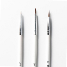 미술놀이 아크릴 세필붓 낱자루 3종 섬세 작업 미술용품, 0호