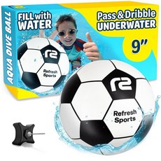 Aqua Dive Pool BALL 볼 - 어린이 및 청소년을 위한 수중 수영장 장난감 남아 여아용 재미있는 여름 물 해변 게임 킥 던지기 패스 15.2cm(6인치) 축구공, Soccer