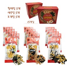 바보상회 건더기 토핑 3종 라면 톡 15개입, 1박스, 130g