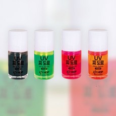 해동조구사 UV 찌도료 (블랙+초록+레드+주황) 4개 우수한 시인성, 1세트