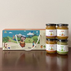 제주가 키운 과일청 4종 선물세트 (한라봉청 풋귤청 천혜향청 감귤청) 150g x 4병입 제주과일청, 4개