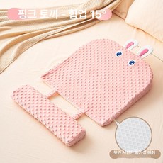 데이희 아기역방쿠 아기베개 역류방지쿠션 수유쿠션, 핑크래빗 힙프로텍터형