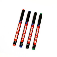 에딩e-140S 0.3mm OHP마카펜유성(1)-0.3mm 유성펜 흑색 청색 적색, S507061-흑