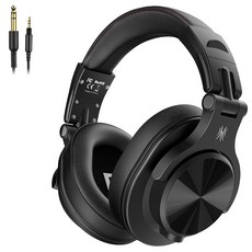 OneOdio A71 모니터링 DJ 헤드폰 전자피아노 헤드폰 고음질 극강 편안함 접이식 깔끔한 베이스 소음차단 헤드폰, 블랙