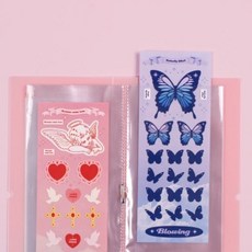 비온뒤 데코포켓 씰스티커 파일, 1개, 핑크, 색상, 내지매수