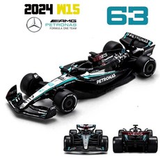 Bburago 1 43 메르세데스 AMG W15 W14 E 퍼포먼스 44 정적 시뮬레이션 다이캐스트 합금 모델 F1 레이싱 포뮬러 자동차 아크릴 박스, 2024 W15 63