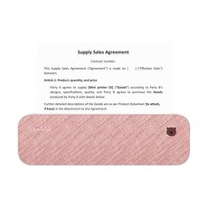 愛立熊 Y200 A4文件打印機 便攜式 無墨打印 印表機 標籤機 列印機 條碼機 熱感印印表機 24H出貨, 1個, Y200打印機【粉色】300dpi, Y200打印機【粉色】300dpi