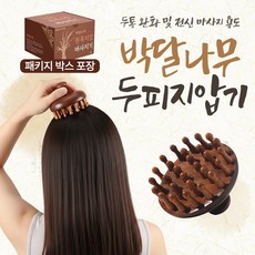 [MSMULTIVERSE] 박달나무 원목 머리꾹 두피 경락 마사지기 괄사 브러쉬 두피 머리 마사지 헤어케어 케이스, (쳔연박달나무), 1개