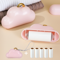 다기능 미니 구름 휴대용 테이프 클리너 돌돌이 본체 리필 롤 세트, 1세트