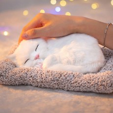 진짜같은 잠자는 고양이 강아지 인형 차량 인테리어 장식 미니 리얼펫, DOG01, DOG01, 1개