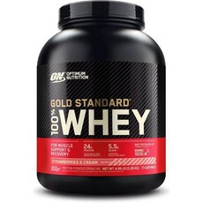 옵티멈 뉴트리션 골드 스탠다드 딸기 앤 크림 분리유청단백질 2.27kg, 1개