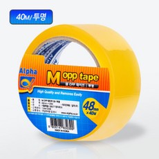 [알파] OPP 박스테이프 투명 48mmx40M (1입), [2251870]투명, 색상:[2251870]투명