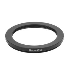 52mm에서 42mm 금속 스텝다운 링 렌즈 어댑터 필터 카메라 도구 액세서리 새 제품, Black, 1개, 4NB800376_LZQ