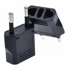 5개 eu 돼지코 플러그 한국 us 유럽형 유럽 변환 어댑터 110v 220V 국내 4.8, 블랙(5ea)