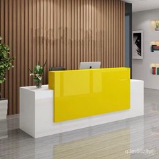 收銀臺櫃臺簡約現代前臺接待臺諮詢臺服裝店美容店理髮店吧臺, 白+綠（亮光烤漆）,260*60*100