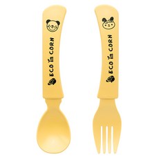 한진 옥수수 유아용 스푼 포크 SET, 1Ea, 1