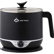 YOIS HOME 豪華版電熱鍋，多功能電煮鍋，不沾塗層，安全防乾燒, YH-01BK